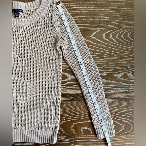 Banana Republic 100% cotton crew neck sweater with sparkles on front EUC Size M - Picture 8 of 11